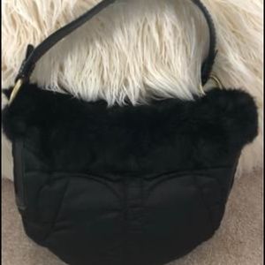 Coach purse with genuine fur trim
